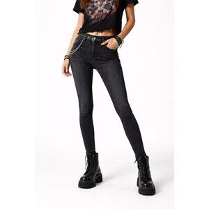 Abercrombie & Fitch Super Skinny Ankle Jeans High Rise Black Raw Hem | 26 / 2R